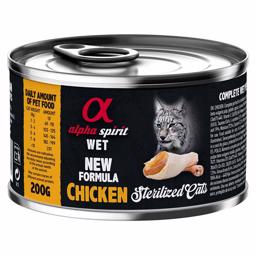 Alpha Spirit Wet Cat Food Sterilized Cats Chicken 200g